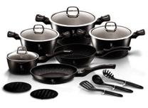 Puodų ir keptuvių rinkinys, su priedais Berlinger Haus Black Silver BH-6155