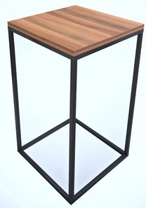 Kavos staliukas Kalune Design Pure, riešuto sp., 35 cm x 35 cm x 62 cm