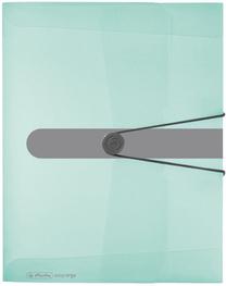 Kummiga kaust Herlitz, A4 Läbipaistev v./Roheline v.