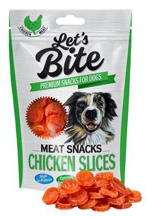 Skanėstas šunims Brit Care Let's Bite Meat Snacks Chicken Slices, vištiena, 0.08 kg