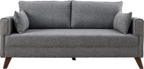 Sofa Hanah Home Bella 2-Seat, pilka sp., 81 x 177 cm x 85 cm