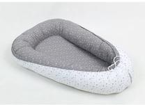 Kūdikio lizdelis MamoTato Baby Nest Cocoon Double Sided, 58 x 92 cm, balta sp./pilka sp.