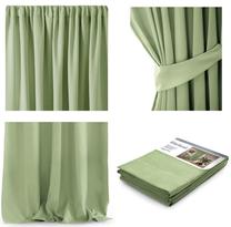 Blackout aizkari AmeliaHome Pleat Blackout, gaiši zaļš krās., 140 cm x 270 cm