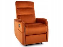 Atlošiamas krėslas Solon M Velvet, oranžinis, 86 cm x 74 cm x 106 cm