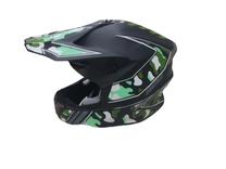 Motociklininko šalmas HD-806, M (57-58 cm), juoda sp./žalia sp.