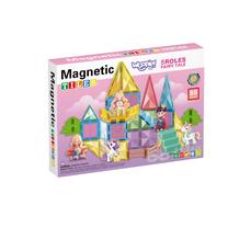 Magnetinis konstruktorius Woopie 3D Fairy Tale Castle, 55 vnt., įvairių spalvų