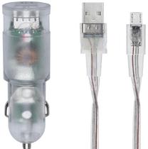 Automobilinis įkroviklis Rivacase VA4223 TD1, Micro USB/USB/Cigarette Lighter Socket, 120 cm, skaidri sp., 17 W