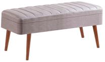 Prieškambario suoliukas Kalune Design Vina 0701 - 2, pilka sp./riešuto sp., 40 cm x 110 cm x 50 cm