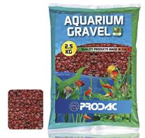 Grunts Prodac Aquarium Gravel Hipika Q9, 2.5 kg, sarkana krās.