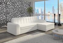 Kampinė sofa Conforti Soft 17, balta sp., dešininė, 165 x 275 cm x 78 cm