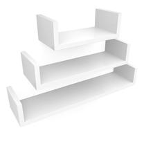 Sieninė lentyna Songmics Wall Shelf 60/45/30, balta sp. Prekė su pažeista pakuote.