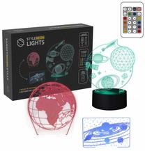 Dekoracija Manta 3D Kosmos su LED apšvietimu, 19 cm, 13.7 cm, įvairių spalvų