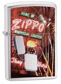 Šķiltava Zippo Lighter 24069, sudraba krās.