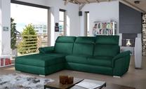 Kampinė sofa Trevisco Monolith 37, tamsiai žalia sp., kairinė, 212 x 272 cm x 100 cm