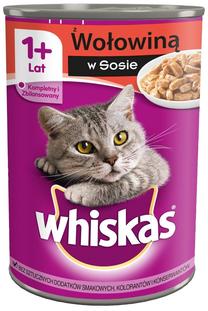 Mitrā kaķu barība Whiskas, liellopa gaļa, 0.4 kg
