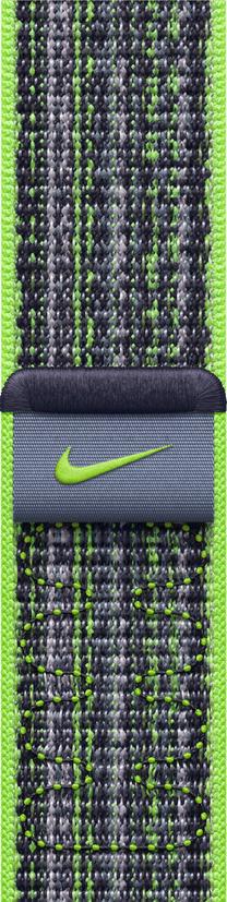 Dirželis Apple Watch, 45mm Bright Green/Blue Nike Sport Loop, mėlyna sp./žalia sp.