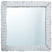 Зеркало VLX Wicker, подвесной, 50 см x 50 см, белый цв.