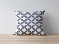 Dekoratyvinės pagalvėlės užvalkalas Mioli Decor 1083, balta sp./pilka sp., 43 cm x 43 cm