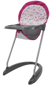 Игрушка Rainbow Fun Doll High Chair 770021, белый цв./розовый цв./серый цв.