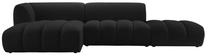 Modulinė sofa Micadoni Harry Velvet, juoda sp., kairinė, 317 x 160 cm x 72 cm