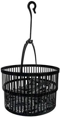 Veļas knaģi ar piekārto grozu, Sepio Normal, 18.8 cm x 18.8 cm, plastmasa, melna/pelēka
