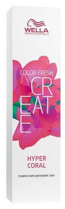 Matu krāsa Wella Color Fresh, hyper coral krās., HC1, 60 ml