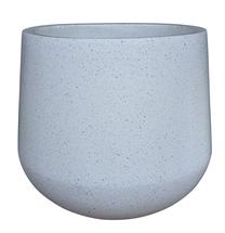Puķu pods Domoletti RP18-218, keramika/cementa, Ø 39 cm, balta krās.