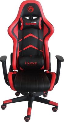 Игровой стул Marvo CH-106, 50 x 53 x 129 - 139 см, черный цв./красный цв.