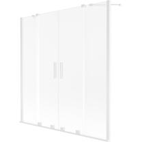 Vannas siena Mexen Velar Duo, 140 cm x 150 cm, balta krās./matēta faktūra