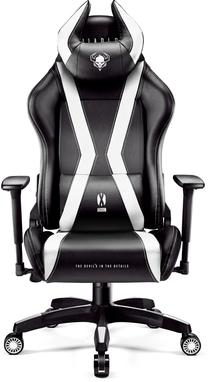 Игровой стул Diablo Chairs, 133 - 141 x 68 x 30.5 - 37.5 см, белый цв./черный цв.
