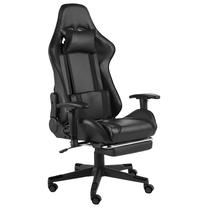 Spēļu krēsls VLX With Footrest 20484, 69 x 68 x 123 - 133 cm, melna krās.