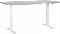 Datorgalds regulējams augstums Beliani Destin III Electric, 180 cm x 72 cm, 74 - 119 cm, balts krās./pelēka krās.