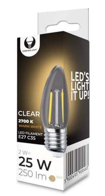 Lemputė Forever Light LED, C35, 2700 °K, E27, 2 W, 250 lm