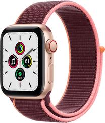 Viedais pulkstenis Apple Watch SE GPS LTE 40mm Aluminum Plum Sport Loop, zelta krās.