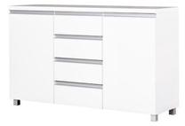 Komoda Bodzio Aga AG05, balta sp., 85 cm x 43 cm x 134.5 cm