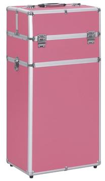 Lagaminas kosmetikai VLX With Casters 91823, rožinė sp., 37 x 24 x 74 cm
