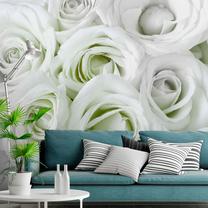 Fototapete Artgeist Satin Rose (Green) 2XLFT1784SAM, 210 cm x 294 cm