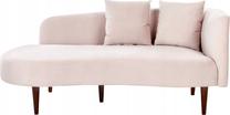 Kampinė sofa Beliani Chaumont, rožinė sp., dešininė, 168 x 66 cm x 75 cm