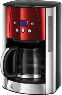 Filtra kafijas automāts Russell Hobbs Luna Solar Red 23240-56, melns krās.
