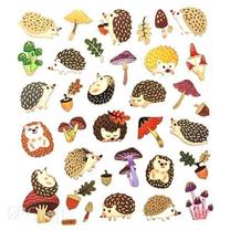 Lipdukas DallPrint Hedgehogs, vaikiški, 17 cm, 15 cm įvairių spalvų