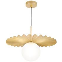 Valgusti rippuv CosmoLight Marbella P01432AU, G9, 1 x 7 W, valge v. / kuldne v.