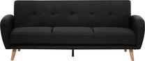 Sofa-lova Beliani Florli, juoda sp., 85 x 214 cm x 82 cm