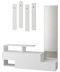 Priekšnama mēbeļu komplekts Kalune Design Ramda, iekštelpu, balta krās.