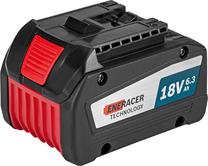 Аккумулятор Bosch, 18 В, li-ion, 6300 мАч