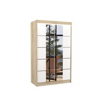 Spinta ADRK Genua LED, balta sp./rusva sp., 58 cm x 120 cm x 200 cm, su veidrodžiu