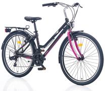 Dviratis miesto Corelli Shiwers, 26 ", 16" rėmas, juoda sp./rožinė sp.
