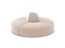 Lauko modulinė sofa Calme Jardin Maui CAL_C4S_153_F1_MAUI2, smėlio sp., 210 cm x 210 cm x 69 cm
