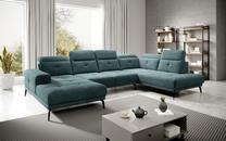 Kampinė sofa Bretan Loco 38, žalia sp., dešininė, 205 x 350 cm x 107 cm