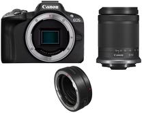 Beveidroninis fotoaparatas Canon EOS R50/RF-S 18-150mm, juoda sp.