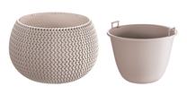 Gėlių vazonas Prosperplast 5905197268361, plastikinis, Ø 24 cm, šviesiai ruda sp.